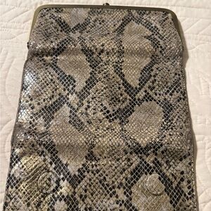 HOBO Snakeskin Pattern Wallet - Black and Gray